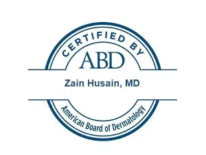 Certified by the American Board of Dermatology: Zain Husain, MD